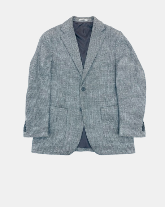 Grey & Black Tailored Coat - LARGE